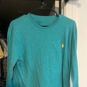 Turquoise Polo Ralph Lauren LS shirt